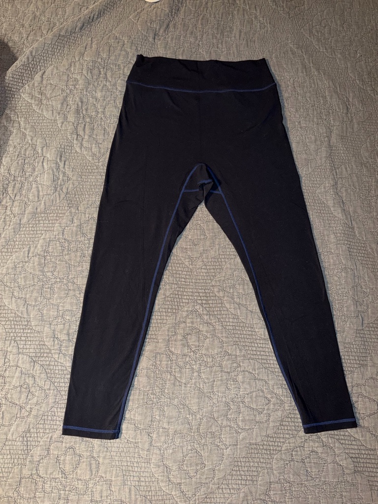 Buffbunny Black Leggings With Blue Trim